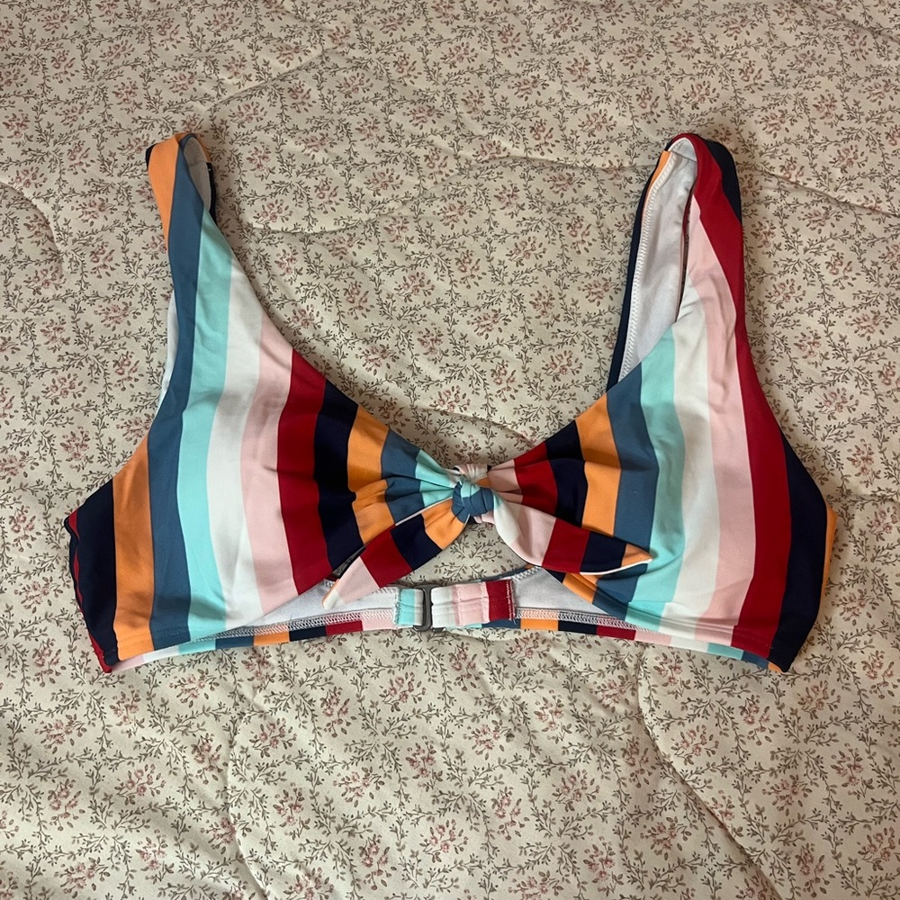 Striped bikini top